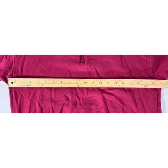 Adidas 1/4‎ Zip pullover Sweatshirt Women's S Burgundy/White - Picture 5 of 8